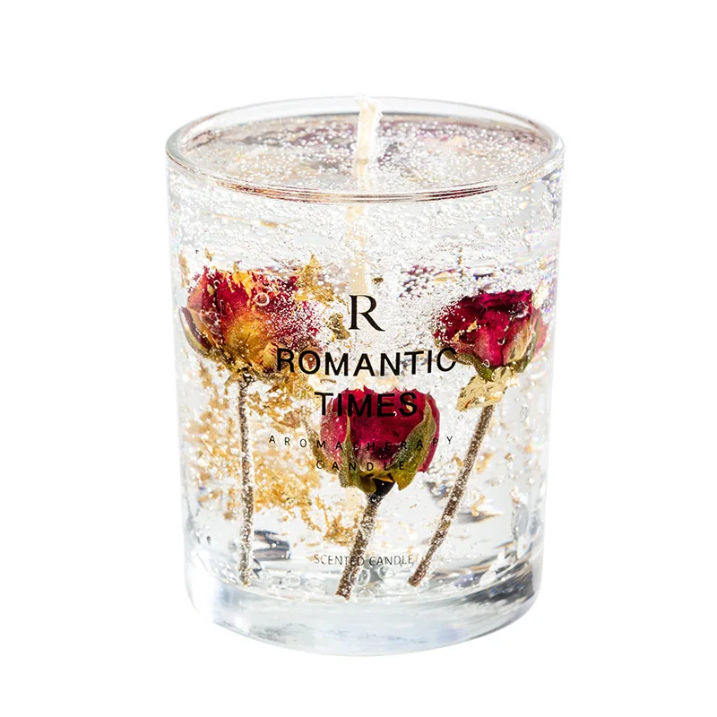 Transparent Real Fruits Flowers Gel Candle Wax In Glass Aromatherapy Candles  Scented Fragrance Vanilla For Home Decoration GIfts - AliExpress