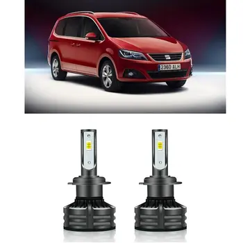 

3 Colors H7 HeadLights for Seat ALHAMBRA 710 711 (please confirm the type H7) 6000k 3000k 4300k 60w 1000LM super bright 2pc