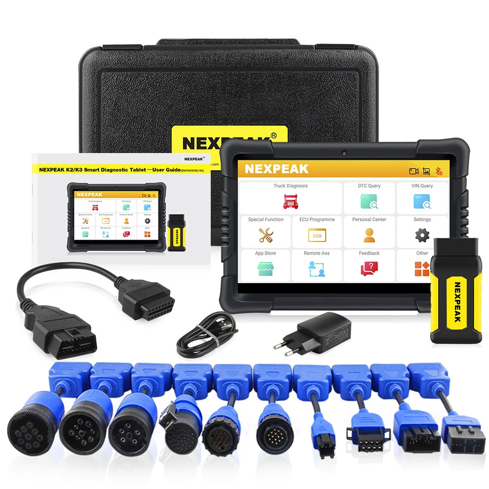 US $485.00 NEXPEAK K2 Diesel OBD Diagnostic Tools Heavy Duty Truck Bus Scanner Full System Data Analysis Device ECU Programme ECU Reset DPF