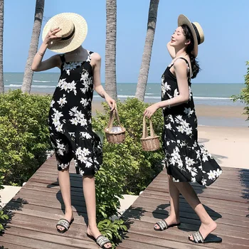 

1073# Bohemian Style Printed Chiffon Sexy Maternity Nursing Dress Beach Breastfeeding Sundress Summer Breast Feeding Sling Dress