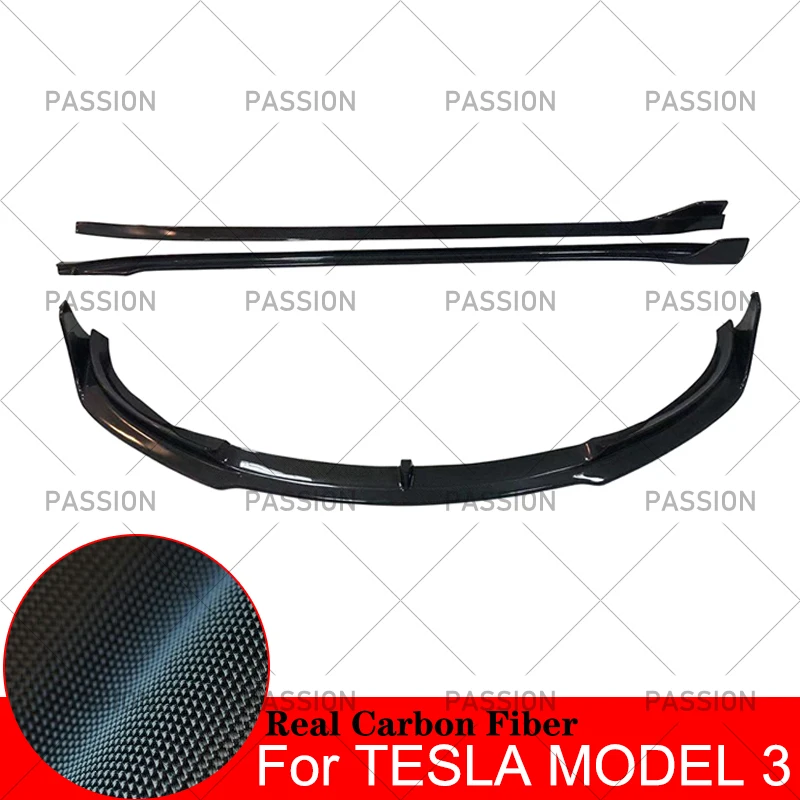 Для 2017 2018 2019 Tesla Model 3 передний бампер подбородок губа + задние диффузоры СПОЙЛЕР