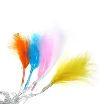 

230CM 0.6W Battery Powered Feather Light String 20LED Colorful Feather Lighting String Christmas Decor White/warm white DC4.5V