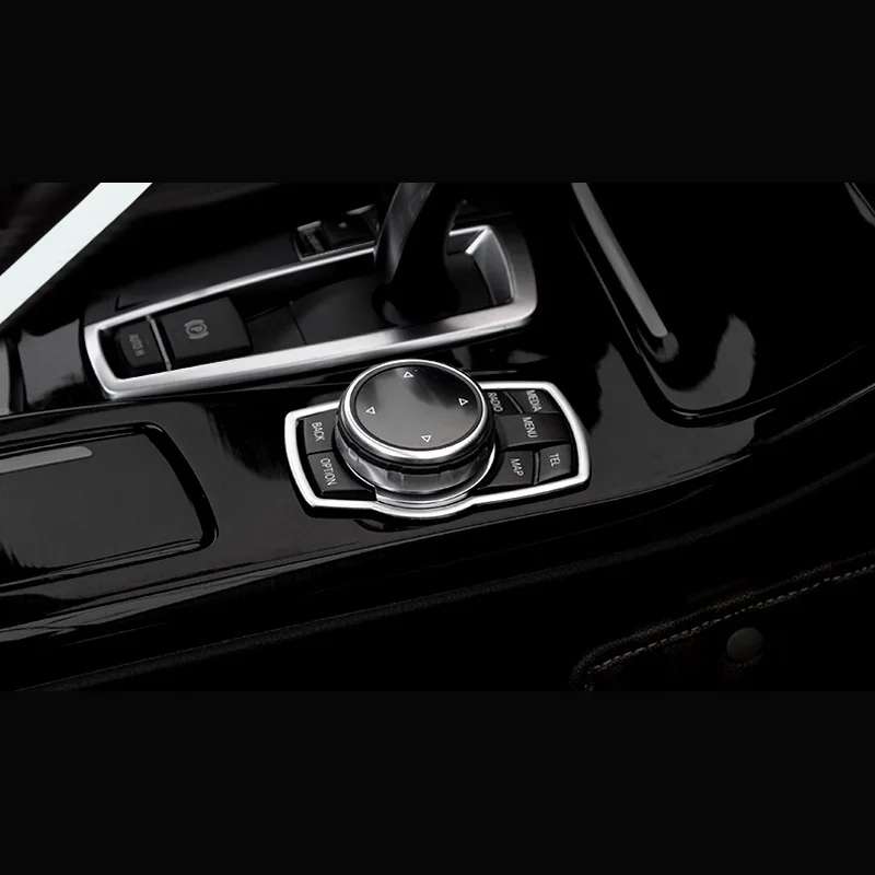 

1Pcs Interior Center Console Media Rotating Button Ring Frame Cover Trim For BMW 2 Series Active/ Gran Tourer F45 F46 2015-2018