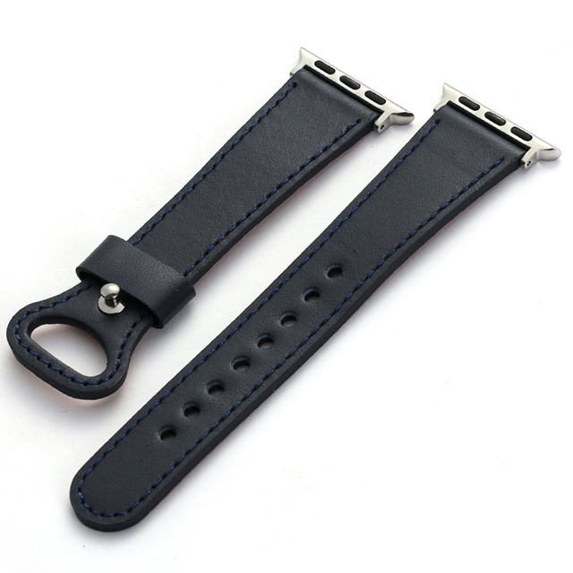 First Layer Leather Band for Apple Watch SE 44MM 40MM IWatch Strap on Smartwatch Series 6543 38mm 42mm Wristband Bracelets