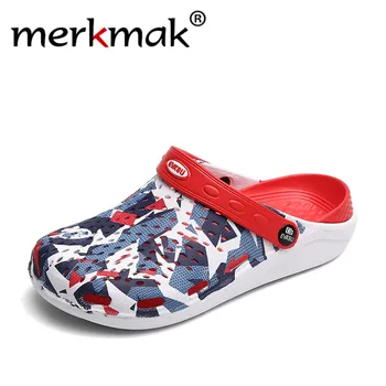 

Merkmak Breathable Big Size Men Shoes 2020 New Summer Casual Beach Shoe Comfortable Wear-resistant Male Flat Sandals Men Slipper