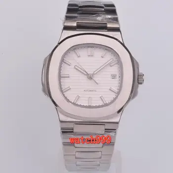 

BLIGER 39mm white dial sapphire glass automatic men's casual watch steel strap stainless steel waterproof mechanical watch