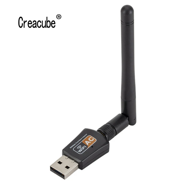 Creacube 600M USB WiFi двухдиапазонный 802.11AC беспроводной wifi адаптер 2 4G 5G дБ антенна