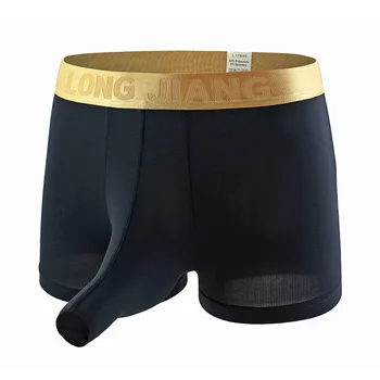 

Sexy Men Underwear Boxer Shorts Breathable Ice Silk Panties Man Wide Band Mid-rise Capsule Underpants Cueca calzoncillos S-XL