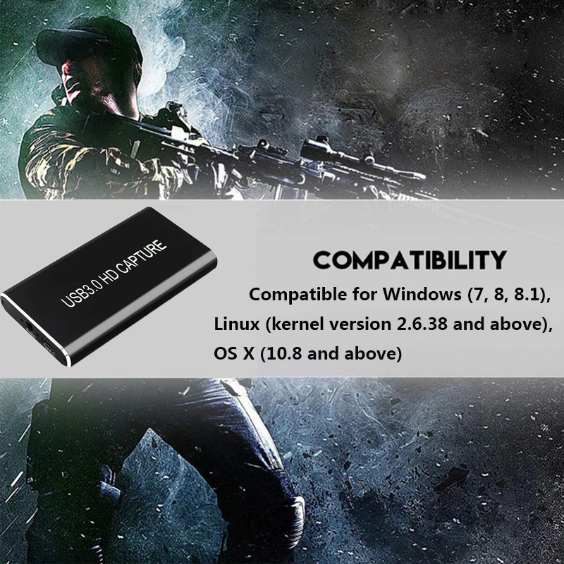 HDMI to USB3.0 HDMI Video Capture Converter HD Game video Live Streaming Record 1080p 60fps Support