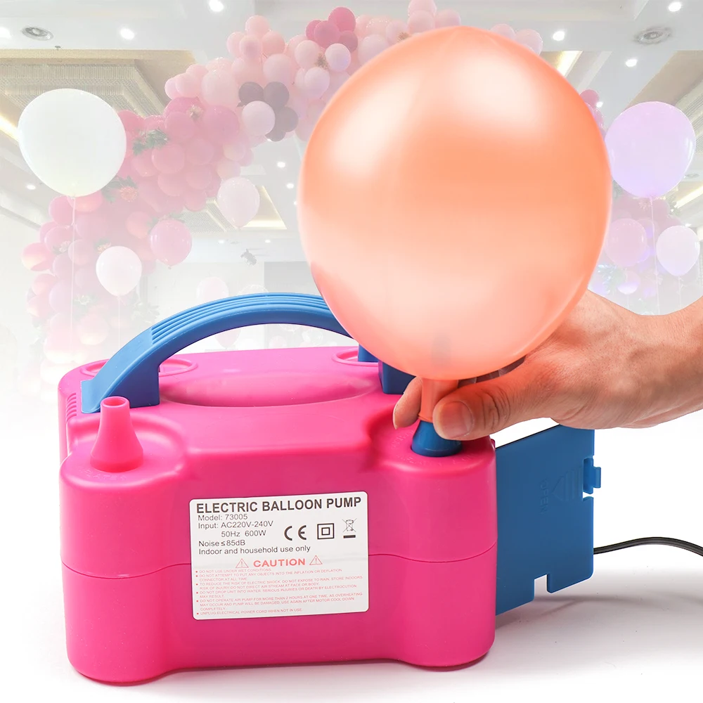 

Portable Electric Balloon Inflator Pump US/UK/EU/AU Plug Double Hole Nozzle Air Compressor Inflatable Electric Balloon Pump Air
