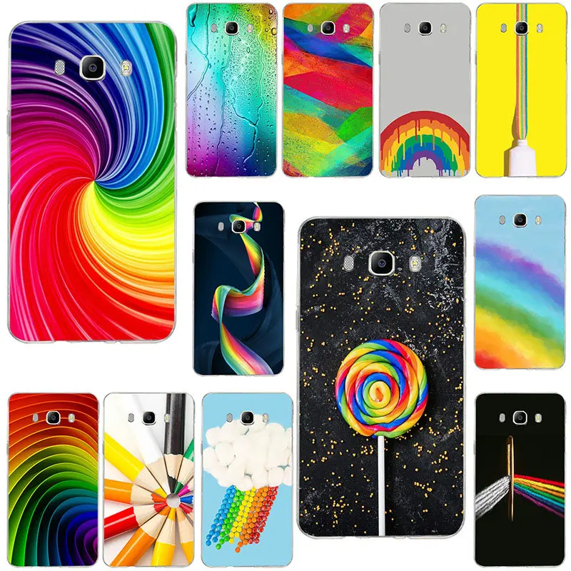 Радужный Цвет Мягкий силиконовый чехол ТПУ для телефона Samsung Galaxy Note 2 3 4 5 8 9 10 A10 A20