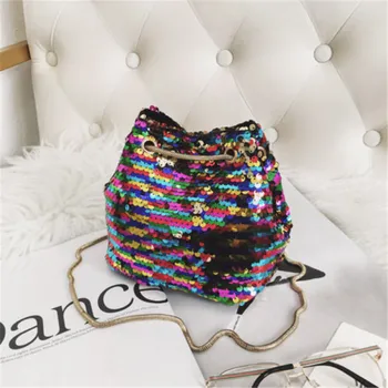 

Women Sequin Shoulder Bag Crossbody Messenger Satchel Handbag String Elastic Girls Beach Travel Tote Purse