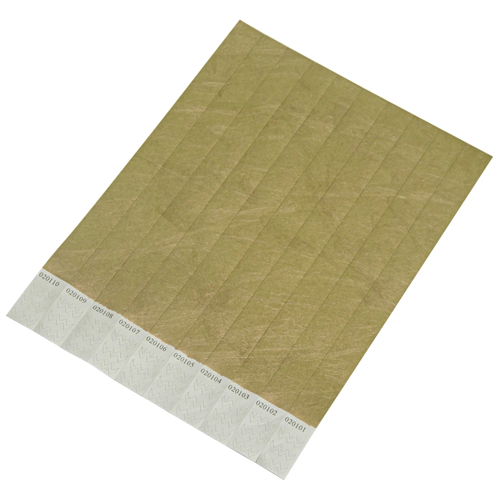 Solid Gold Green Color 3/4 inch Tyvek Wristbands, Suitable for Parties Events 500 piece