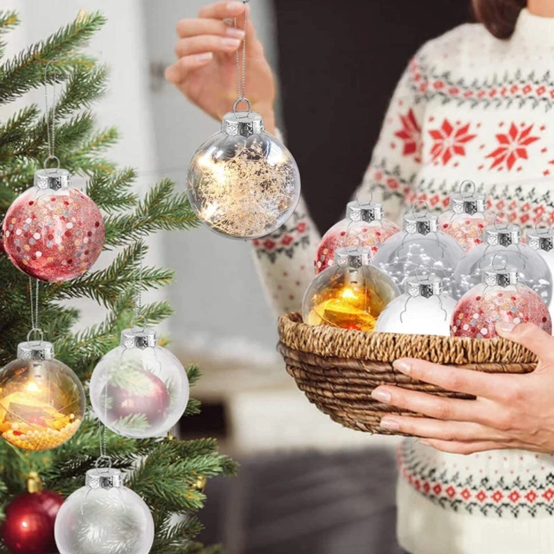 Fast And Easy Christmas Lights Ornament Transparent Christmas Ball