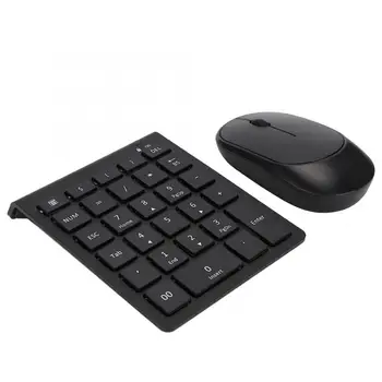 

Wireless 2.4G Numeric Chocolate Keycap Keypad with USB Silent Mouse Set for Laptops