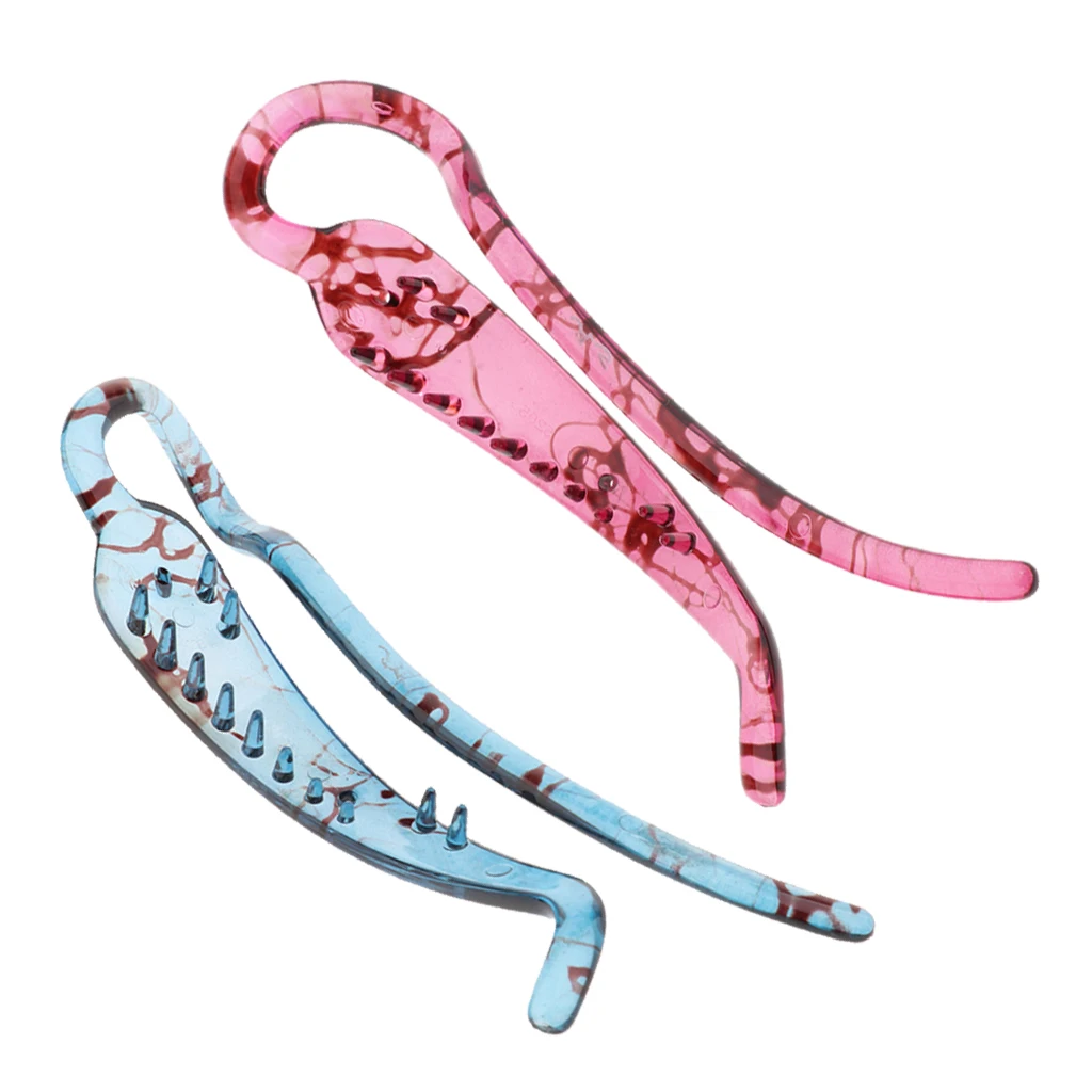 2X Banana Hair Clip Hair Claw Hair Comb - Simple Elegant Design for Long Thin Stick Hair - 11cm / 4.3 inch