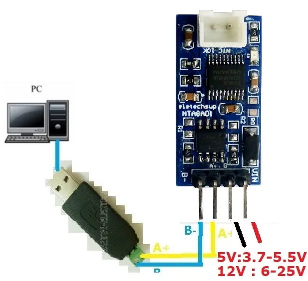 20-125 Цельсия RS485 ttl RS232 Температурный датчик преобразователя модуль для 10 к 3950 NTC Термистор резистор Замена DS18B20 PT100