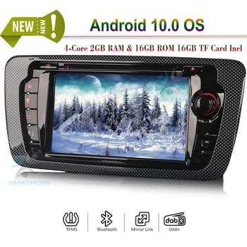 

7" DSP Android 10.0 SATNAV Car DVD GPS System RDS Bluetooth Radio 4G DAB+ Carplay+ for SEAT IBIZA