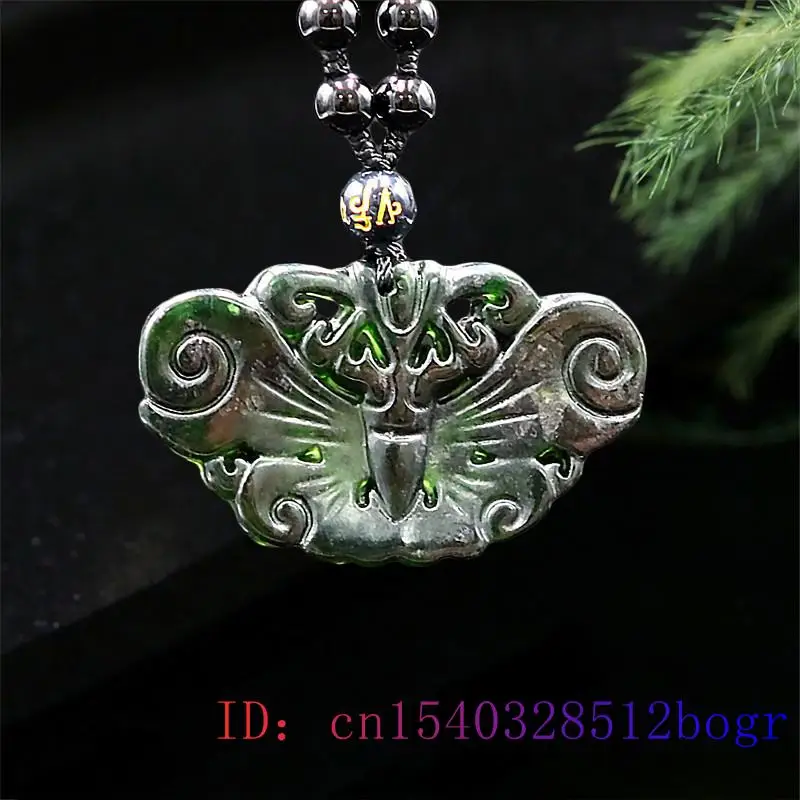 Кулон в виде бабочки из нефрита для женщин натуральный подарок модный Амулет