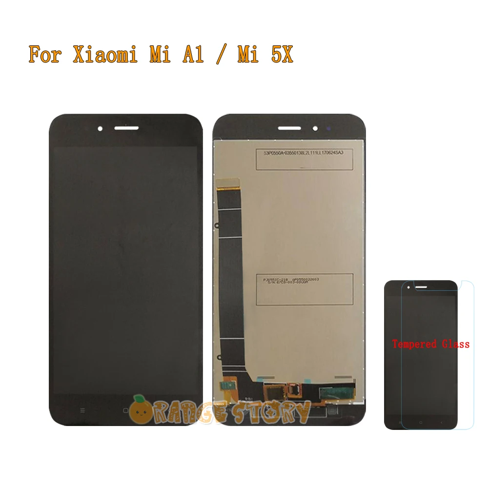 Сенсор ЖК-дисплея замена для Xiaomi mi 5x/mi A1 ЖК-дисплей монитор сенсорный экран стекло с заменой рамы - Цвет: Black No Frame
