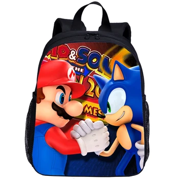 

3D Cartoon Mario VS Sonic Children's School Bag For Kindergarten Children School Backpack Girls Boys Backpacks Kids Mochila