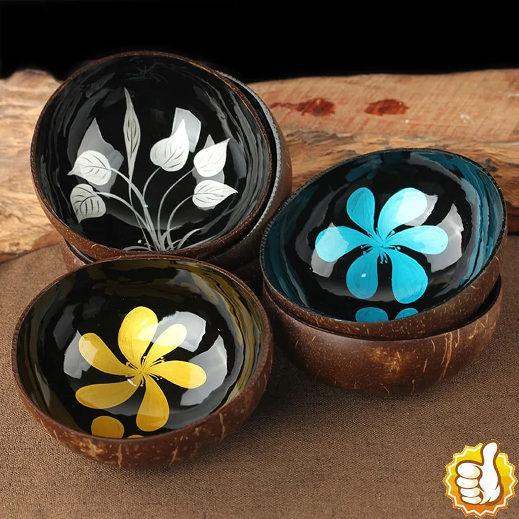 

Natural coconut shell bowl Storage Home Creative Decorative Bowl Candy Storage Bowl Home Desktop debris storage Coconut Bowl