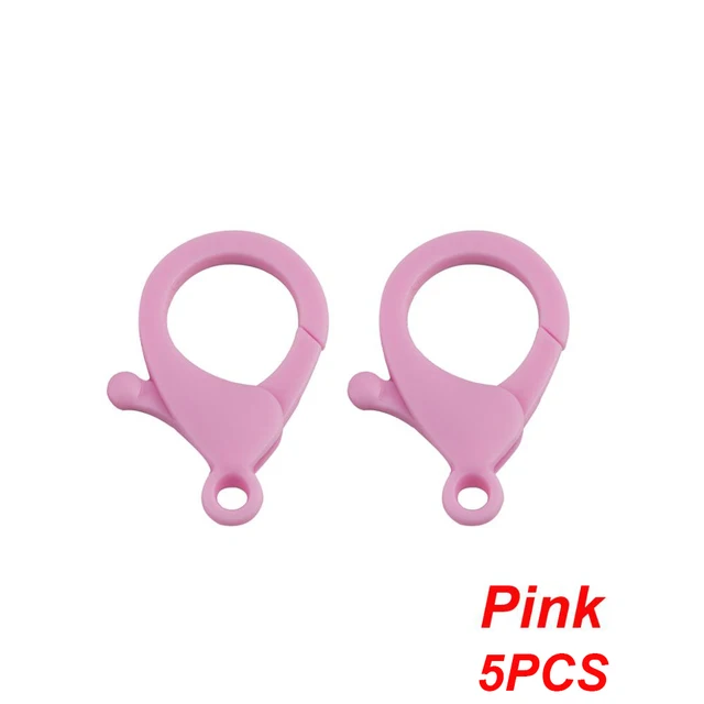 5-20pcs/lot Key Chain Key Ring keychain Bronze Rhodium Gold 28mm Long Round Split Keyrings Keychain Jewelry Making Wholesale DIY 5PCS Pink