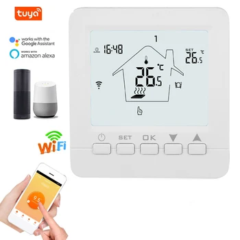 

WiFi Smart Thermostat Underfloor Electric/Water/Gas Boiler Heating Room Temperature Control by Phone Google Home Echo 100-240VAC