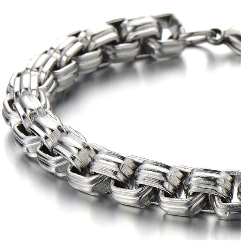 Серебряные Браслеты Мужская цепочка на руку из нержавеющей стали кубинские браслеты с подвесками персонализированные подарки для мужчин аксессуары оптом