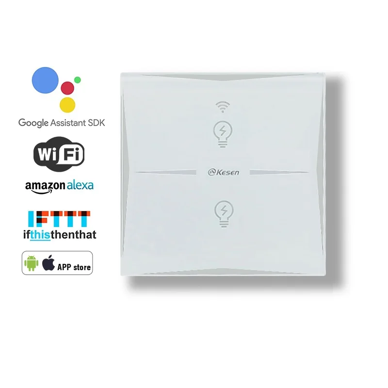Умный дом Wifi переключатель один банд два три банды Европа стандарт беспроводной сенсорный настенный прерыватель Кристалл стекло панель модуль