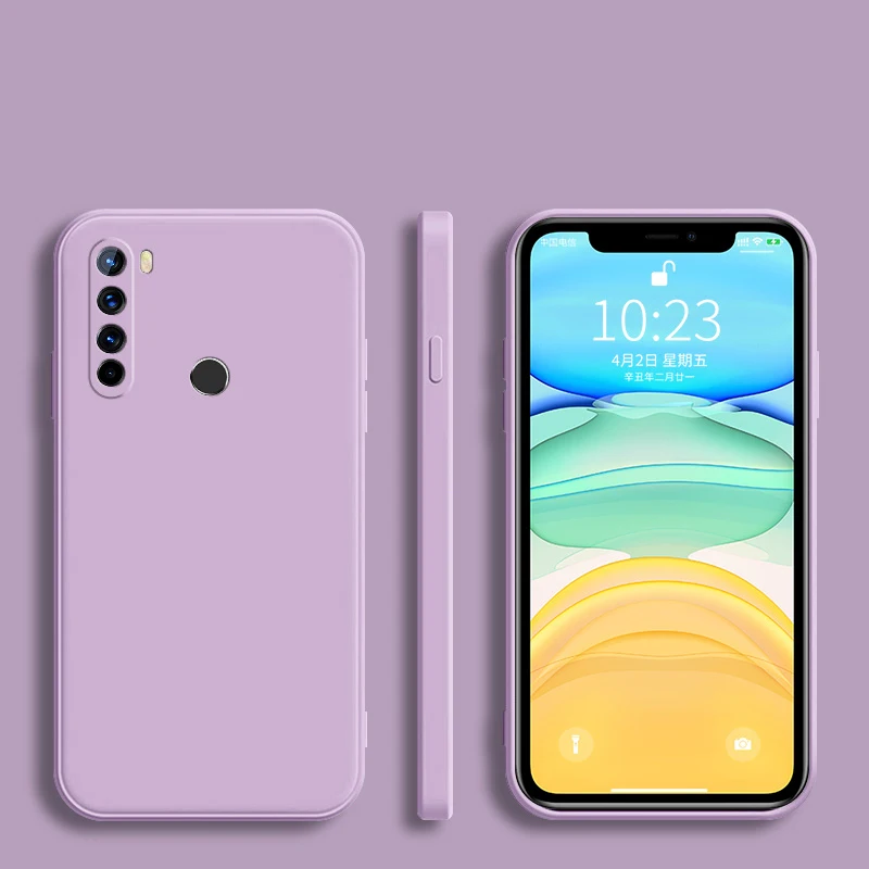 Chic Square Frame Silicone Matte Phone Case - Soft Back Cover