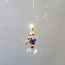 Crystal Eight Corners Pendant Prisms 1PC Suncatcher Hanging Parts Lamp Super Beauty Suncatcher Home, Garden& Christmas Ornament