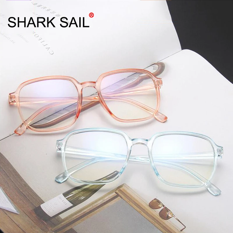 

SHARK SAIL Anti Blue Rays Computer Glasses Men Blue Light Coating Gaming Glasses Computer Protection Retro Spectacles Glasses