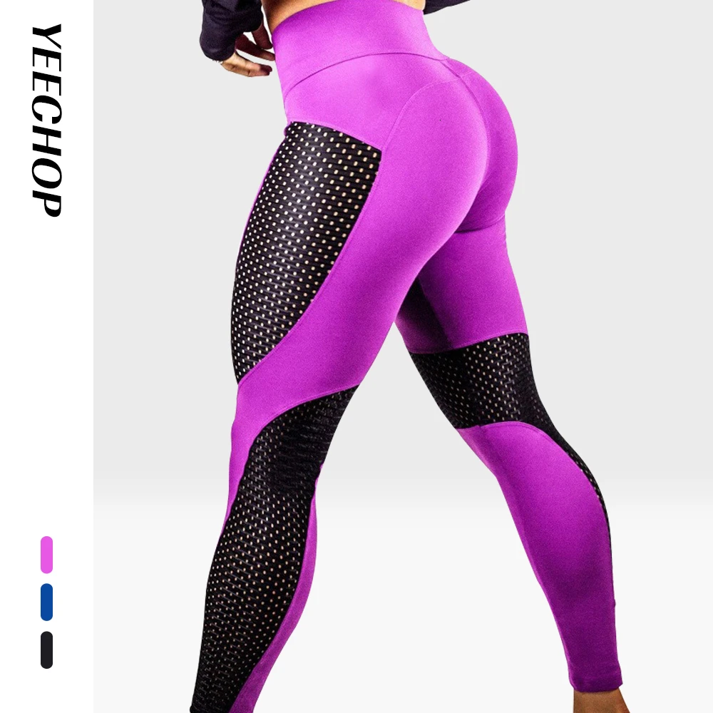

High Waist Hip Women Gym Leggings Black Push Up Work Out Elasticity Jeggings For Female 2019 Sports Casual Legins Yoga Pants