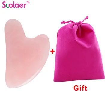 

Portable Stone Gua Sha Scraping Board Body Care Massage Tool Spa Acupuncture Scraper for Back Face Arm Leg With Storage Bag
