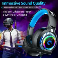 Gaming Headset With Microphone RGB Marquee Headphone for PS4 Nintend Switch PC Laptop Smart Phone 2