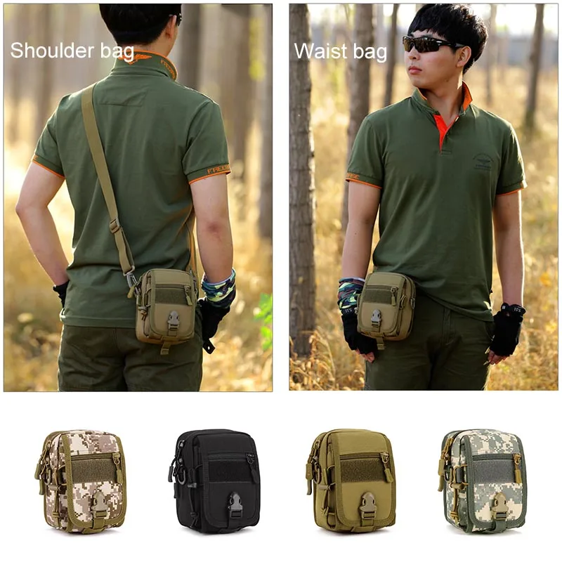 Тактическая поясная Сумка Molle Militray, маленький уличный Рюкзак-слинг, мужской рюкзак через плечо, водонепроницаемые армейские походные спортивные сумки
