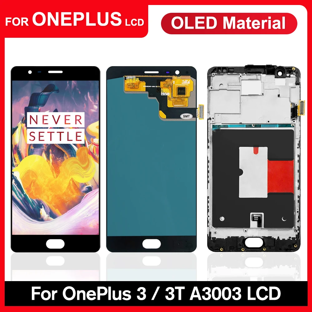 Супер OLED-экран 5 дюйма для OnePlus 3 ЖК-дисплей A3010 кодирующий преобразователь