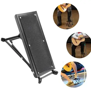 

Guitar Pedal Musical Classical Metal 10.5*25.5cm Black Accessories Portable Non-Slip Outdoor Gadgets Footrest School