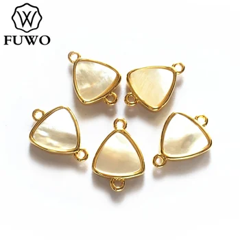 

FUWO Cute Natural Shell Bracelet Connector Jewelry Making Handmade Handicraft Accessories Diy Necklace Charms Findings PD585