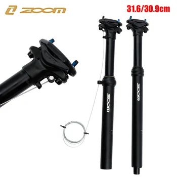 

ZOOM 31.6/30.9mm Seat Post For Bicycle Line Control Oil Pressure Lifting Adjustable Angle -5 ° + 18 ° High Strength Alloy