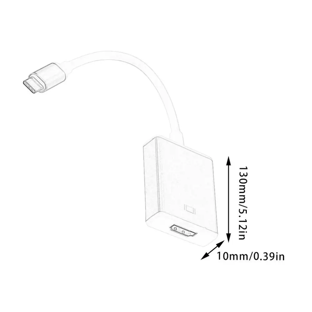 Тип usb C к HDMI адаптер USB 3,1 USB-C к HDMI адаптер конвертер «Папа-мама» подходит для Apple MacBook
