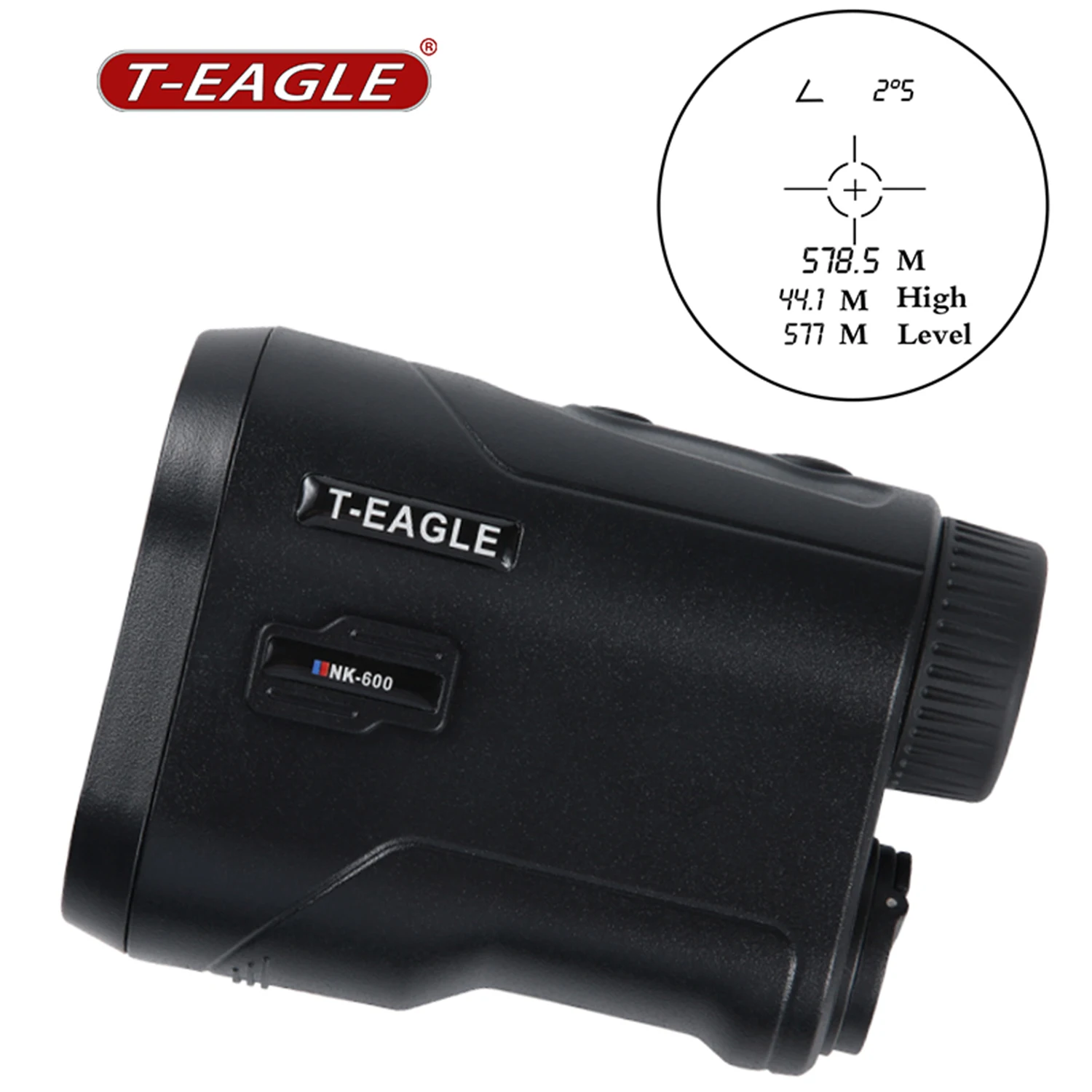T-EAGLE Outdoor Sports Hunting 600M Range All-Weather Golf Laser Rangefinder Optics Monocular 6 Times Magnification