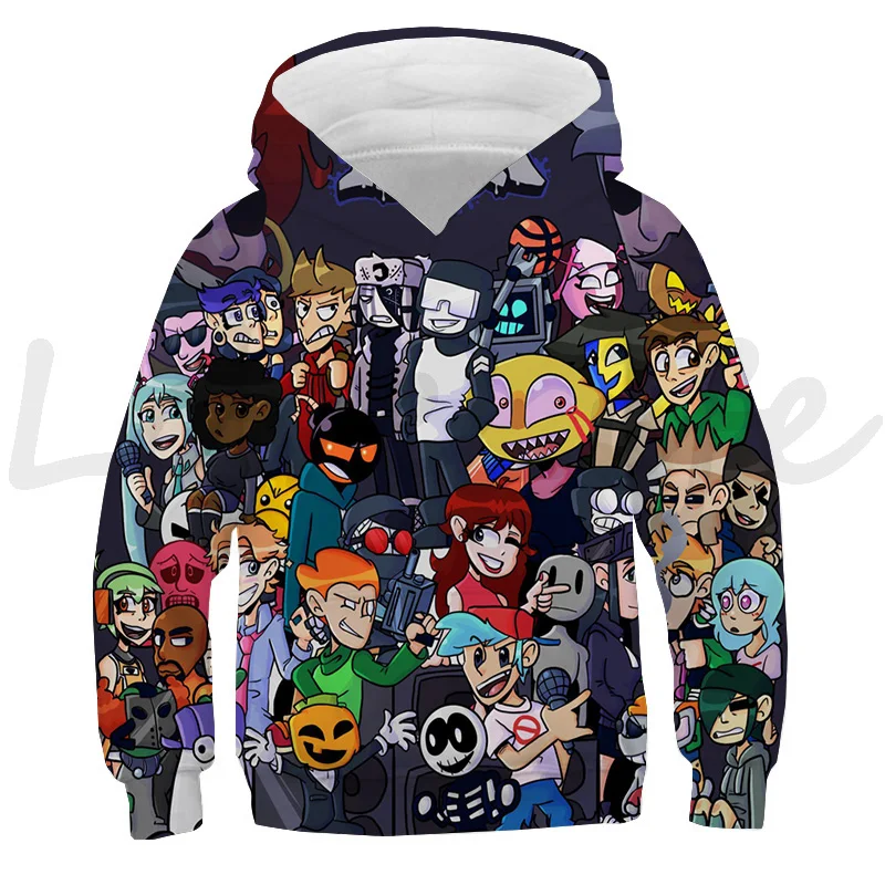 thumbnail image 1 of Nueva sudadera con capucha con estampado 3D Friday Night Funkin para niños, ropa para niños, sudadera de moda para niños, ropa de calle, juego de anime, camisetas de gran tamaño, 1 of 5