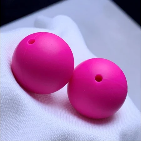 Fuchsia 10 мм/12 мм/15 мм 1000 шт Силиконовые Ожерелья s бусины для прорезывания зубов DIY BPA бесплатно силиконовые детские прорезывающие бусины оптом - Цвет: Fuchsia