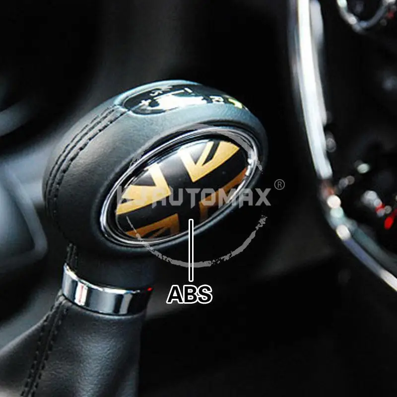 KJAUTOMAX для Mini Cooper F55 F56 F60 рычаг переключения передач украшение Юнион Джек/розовый Checker JCW ABS красный серый Джек Золотой Джек