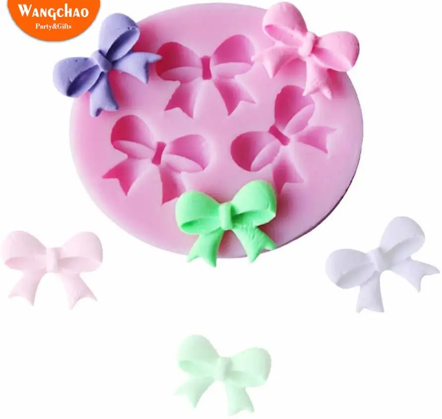 

Silicone Cake Mold Bowknots Flower 3D Fondant Mold Cake Decorating Tool Chocolate Soap Stencils Kitchen Baking Accessories