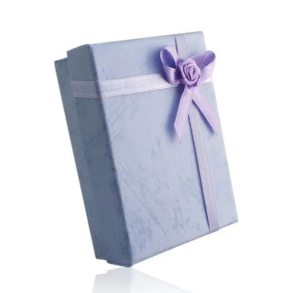 

Cuboid Bowknot Bracelet Necklace Bangle Jewelry Holder Case Gift Packing Box