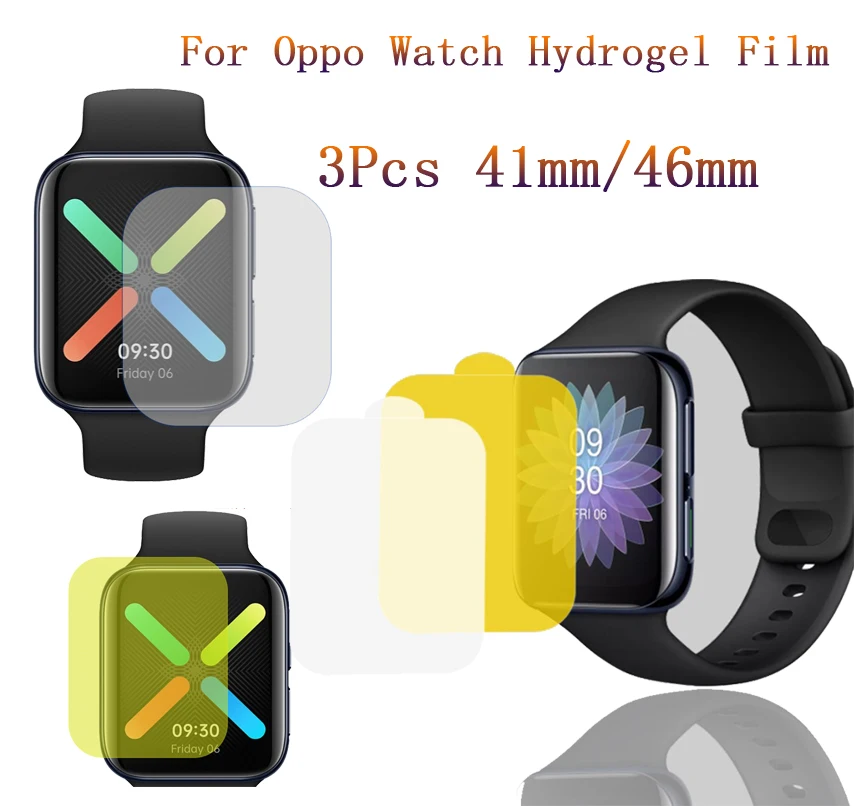 

3 pcs 2020 Classic TPU Hydrogel films scratch-resistant For Oppo Watch 46mm / 41mm Sports Smart Watch Films Screen Protector new