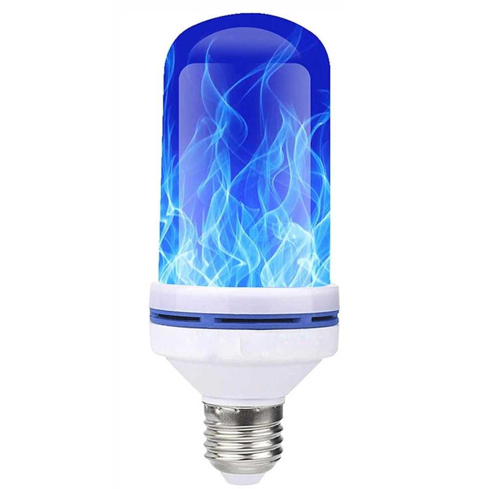4 режима ампул эффект пламени светодиодный лампы 99 светодиодный s E27 Синий Пламя 9 Вт 85-265 в светильник с эффектом пламени лампы мерцающего эмуляции огня